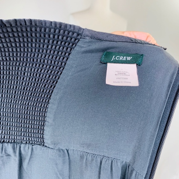 Vintage J. Crew 100% Linen Halter Top Dress Ruffled lined - Picture 7 of 7